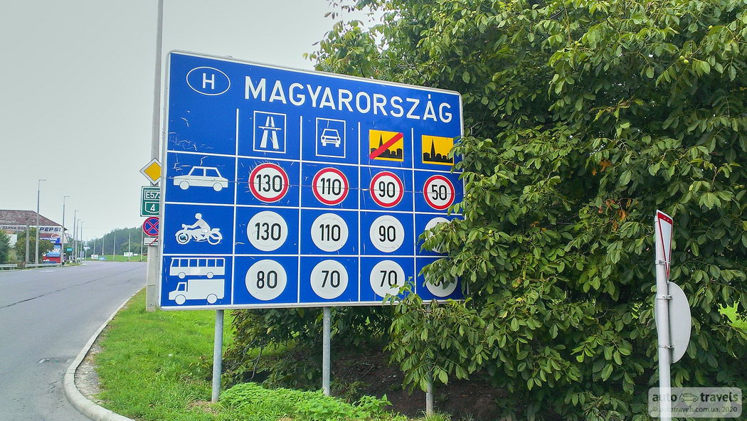 Speed limits on roads in Hungary