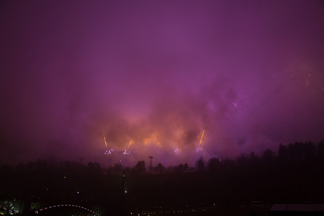 Феєрверк у Празі на новий рік